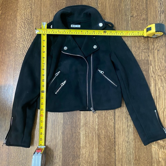 Dex Kids faux suede black moto jacket - Picture 3 of 6